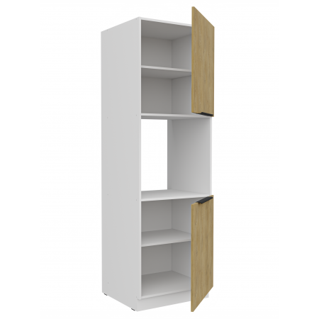 Słupek do zabudowy piekarnika 60 cm CREMA dąb cremona / biały mat 60 DP-210 2F